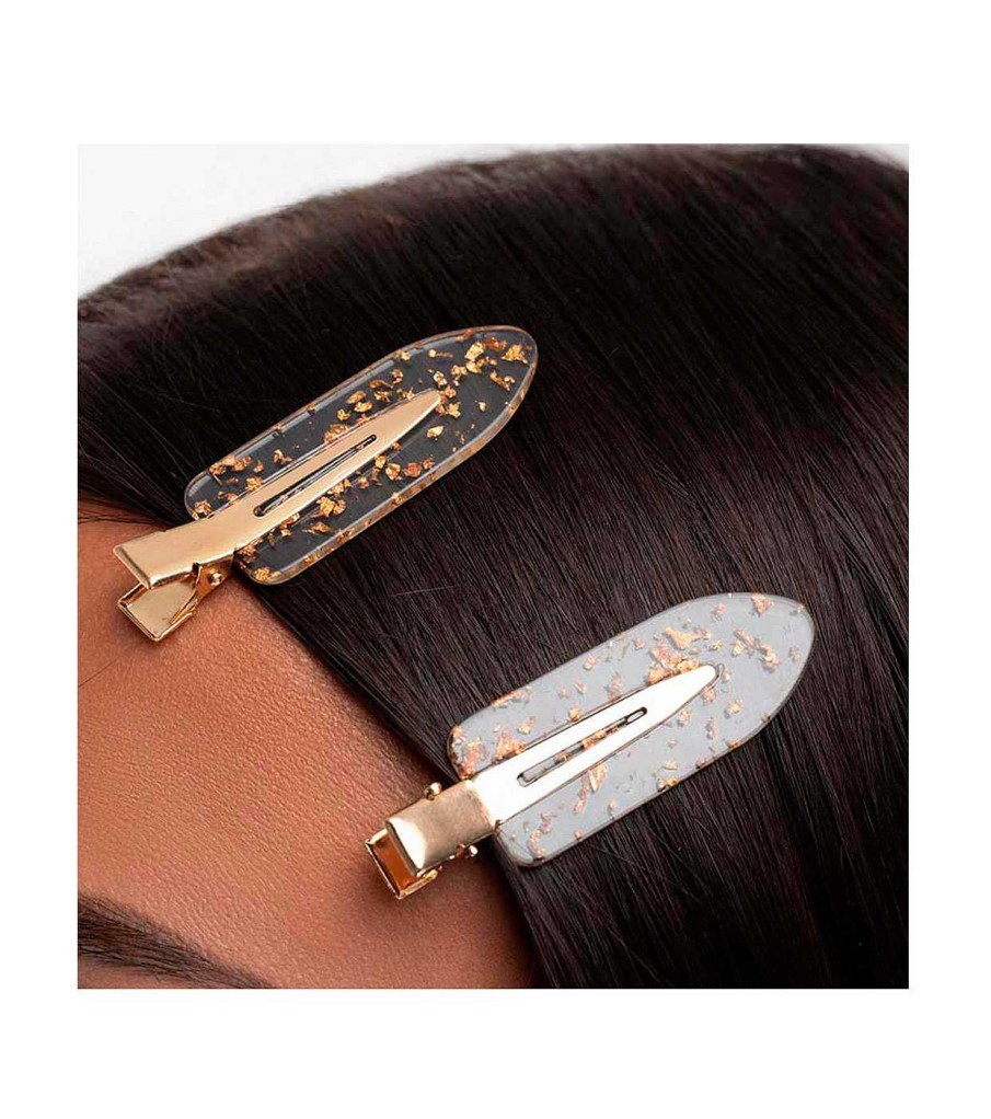 Accesorios Cabello | Brushworks Brushworks - Pinzas Para El Pelo Antimarcas Doradas