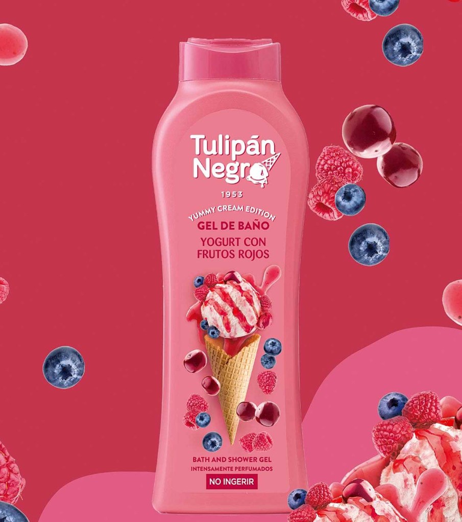 Geles De Ba O | Tulipán Negro Tulip N Negro - *Yummy Cream Edition* - Gel De Ba O 650Ml - Yogurt Con Frutos Rojos