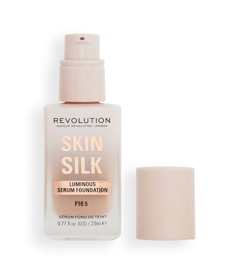 Base De Maquillaje Fluida | Makeup Revolution Revolution - Base De Maquillaje Skin Silk Serum Foundation - F10.5