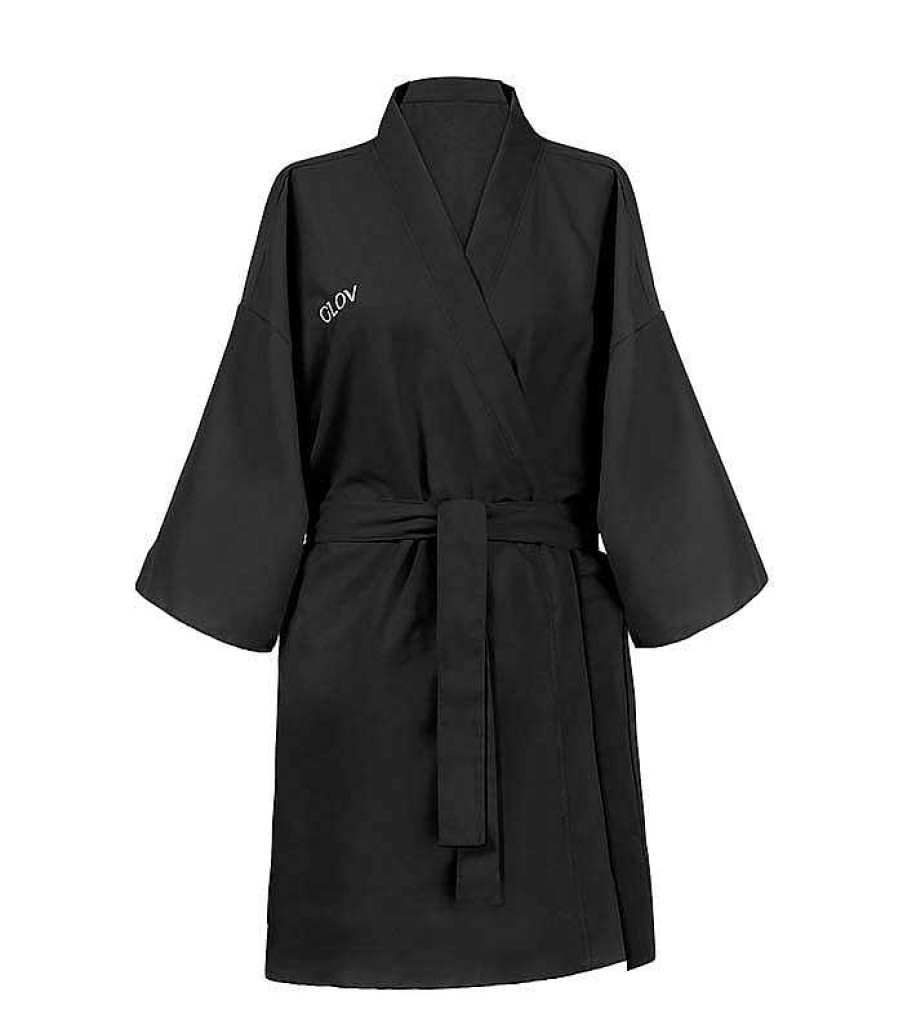 Hogar | Glov Glov - Bata De Toalla Ultra Absorbente Kimono Style - Negro