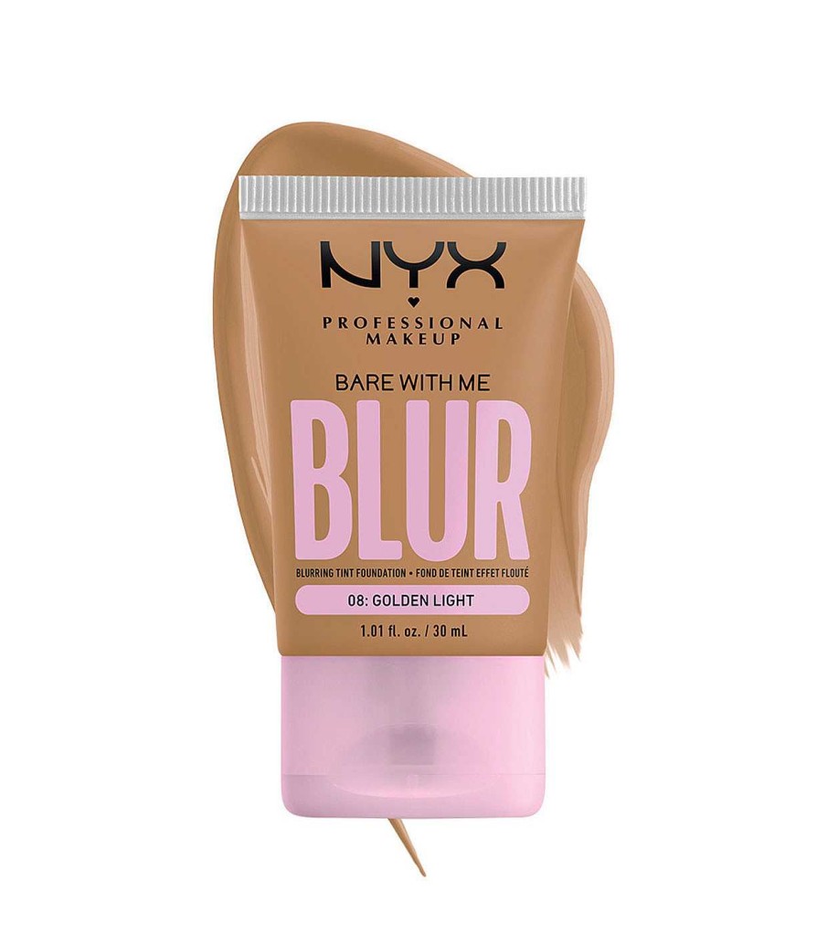 Base De Maquillaje Fluida | NYX Professional Makeup Nyx Professional Makeup - Base De Maquillaje Difuminadora Bare With Me Blur Skin Tint - 08: Golden Light